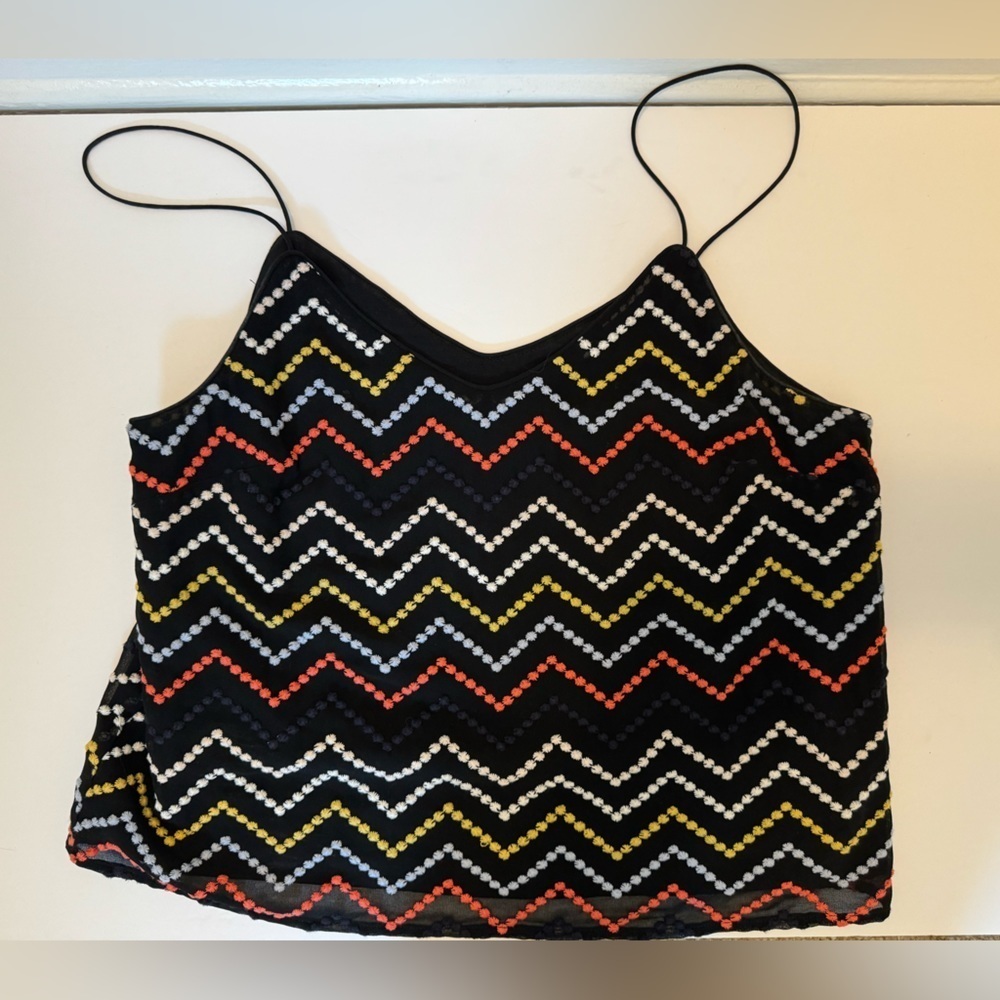Y2K Zig Zag Cami Top Missoni Inspired Euro Summer - Picture 2 of 8
